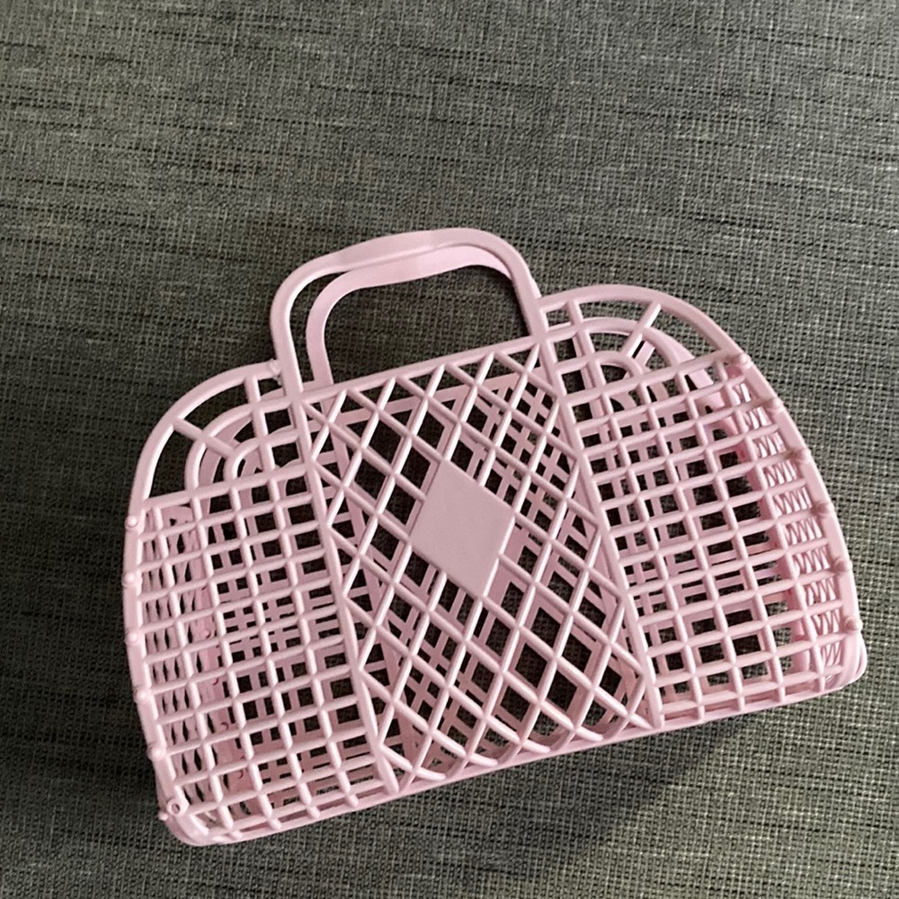 Pink Woven Women's Bag